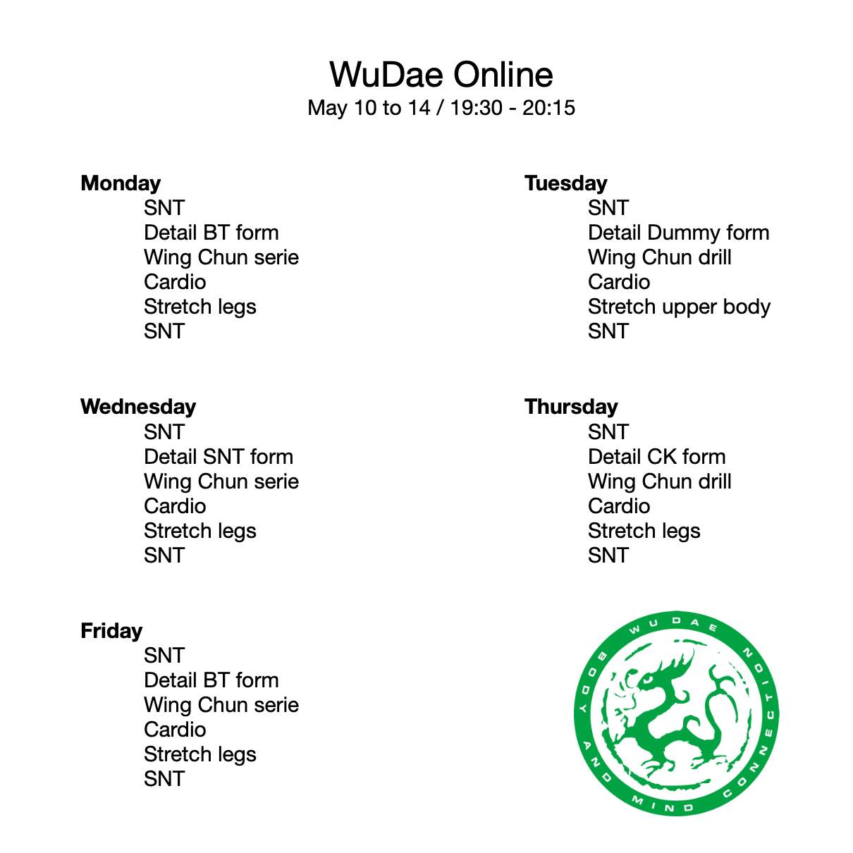Online rooster week 19!